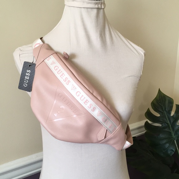 guess belt bag pink